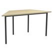 Table de réunion Trapèze - 140 x 70 cm - Pieds carrés anthracite - imitation Erable
