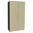 3253310174702-Armoire haute IDRA/DUAL - H180 x L80 x P47 - 2 portes - Corps anthracite - Portes et dessus imitation 