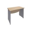 3253310174757-Bureau droit DUAL - L80 - Pieds Alu - plateau imitation Chêne clair--0
