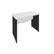 Bureau droit DUAL - L80 - Pieds Anthracite - plateau blanc
