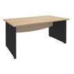 Bureau droit DUAL - L120 - Pieds Anthracite - plateau imitation Chêne clair