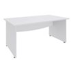 Bureau droit DUAL - L180 - Pieds blanc - plateau blanc