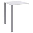 3253310166646-Table Lounge 2 Pieds - L80xH105xP80 cm - Pieds alu - plateau blanc perle--0