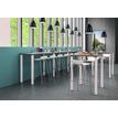 3253310166554-Table Lounge 4 pieds - L140xH105xP80 cm - Pied carbone - plateau blanc perle--1