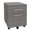 Caisson mobile IDRA/DUAL - L43 x H56 x P60 cm - 2 Tiroirs dont 1 dossier suspendu - Imitation Chêne gris