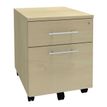 Caisson mobile IDRA/DUAL - L43 x H56 x P60 cm - 2 Tiroirs dont 1 dossier suspendu - Imitation Erable