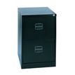 Classeur métallique monobloc professionnels - 2 tiroirs - H71 x L41 x P62 cm - noir