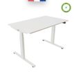 3760350281111-Bureau électrique UGO - L140x80cm - pieds blancs - plateau blanc laqué--2