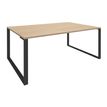 3253310171862-Bureau LOFTER Manager - L180 x P100 x H72,5 cm - sans console - pieds carbone - plateau imitation chên--0