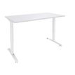 3253310160224-Bureau LEVEL - Bureau éléctrique - L120 - pied blanc - plateau Blanc perle--0
