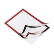 4005546406763-Durable Duraframe - 2 Cadres d'affichage adhésif - A3 - rouge-Angle gauche-1