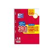 Oxford - feuilles simples A4 - 300 pages - petits carreaux (5x5 mm) - perforées