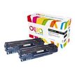 Cartouche laser compatible HP 85A - pack de 2 - noir - Owa K35354OW