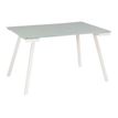 Bureau SUNDAY - 140 cm - Pieds trapèze - Verre