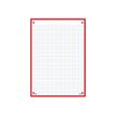 3020120120676-Oxford - Pack de 30 Fiches Bristol Scribzee - A5 - petits carreaux - perforées - rouge-Avant-1