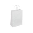 3135250985450-50 Sacs cadeau kraft - poignées torsadées - 18 cm x 8 cm x 22 cm - blanc-Angle gauche-0