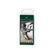 4005401671541-Faber-Castell PITT Artist Pen - Lot de 6 feutres noir - différentes pointes-Angle droit-0