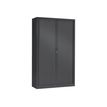 Armoire haute monobloc à rideaux GENERIC - 198 x 120 x 43 cm - anthracite