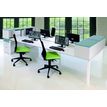 3253310520080-Bureau Bench IRIS - L140 cm - Plan suivant - Pieds blanc - plateau imitation noyer--1