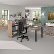 3253310163751-Bureau droit EXPRIM - L140 cm - Plateau imitation Erable - Pieds blanc--1