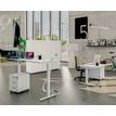 3253310160224-Bureau LEVEL - Bureau éléctrique - L120 - pied blanc - plateau Blanc perle--1