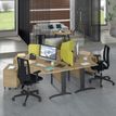 3253310149908-Bureau symétrique 120° IDRA - L185 cm - Pieds anthracite - plateau imitation Hêtre--1