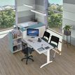 2012348122601-Bureau droit IDRA - L180 cm - Pieds blanc - plateau imitation Erable--1