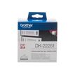 4977766766746-Brother DK-22251 - Ruban d'étiquettes auto-adhésives - 1 rouleau (62 mm x 15 m) - fond blanc éc-Avant-3