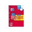 Oxford - feuilles simples A4 - 300 pages sous film - grands carreaux (Seyes) - perforées