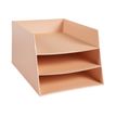 9002493116931-Exacompta Aquarel - Corbeille à courrier 3 niveaux - corail-Angle gauche-2