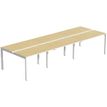 Bureau Bench 6 personnes EASYDESK - soit 6 plateaux L160xP80xH75 cm (L480 x P166) - Hêtre