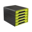 CEP Gloss - Module de classement 5 tiroirs - noir/anis