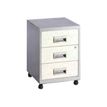 Caisson mobile - 3 tiroirs - alu/blanc
