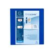 Exacompta Kreacover - Classeur à anneaux personnalisable - Dos 86 mm - A4 Maxi - bleu - 3 pochettes extérieures