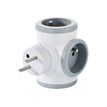 3760110683407-WATT & CO - Multiprise triplite rotative - blanc/gris-Angle droit-0