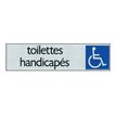 40582870-Pickup - Plaque de signalisation - 165 x 44 mm - WC (handicapés)-Avant-0