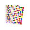 Apli - 6 feuilles gommettes rondes - coloris assortis