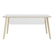 3483600844750-Bureau ARTEFACT - L140 cm - pieds frêne - plateau blanc-Avant-0