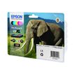 0000005111848-Epson 24XL Elephant - Pack de 6 - noir, cyan, magenta, jaune, cyan clair, magenta clair - ca-Angle droit-2