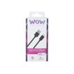 3571211393443-Bigben WOW - câble de charge et de synchronisation USB/USB-C - 1 m - noir-Avant-1