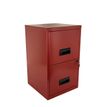 3219090954057-Classeur 2 tiroirs pour dossiers suspendus - 66 x 40 x 40 cm - rouge rubis nacré--0