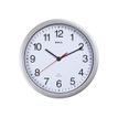 MaulRun - Horloge - mécanisme radio pilotée - 25 cm - blanc argenté