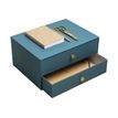 3130630306030-Exacompta OfficeByMe - Module de classement 2 tiroirs - pour A4+ - bleu canard-Angle gauche-3