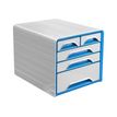 CEP Smoove - Module de classement 5 tiroirs - blanc/bleu