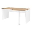 Bureau compact 90° à droite YES ! - 160 cm - Pieds panneaux fixes - Chêne