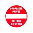 Pickup - Plaque de signalisation ronde - 180 mm (diamêtre) - défense d'entrer