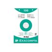 3130631106080-Exacompta - 10 Packs de 100 Fiches Bristol - A5 - petits carreaux - perforées - blanc-Avant-2