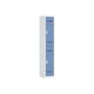Vestiaire multicases - 1 colonne - 2 portes - 180 x 30 x 50 cm - gris/beu
