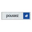 Pickup - Plaque de signalisation - 165 x 44 mm - poussez (horizontal)