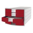HAN Impuls - Module de classement 4 tiroirs - gris/rouge